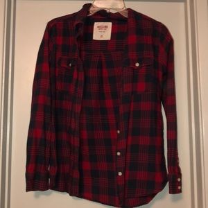 Red and Dark Blue Flannel
